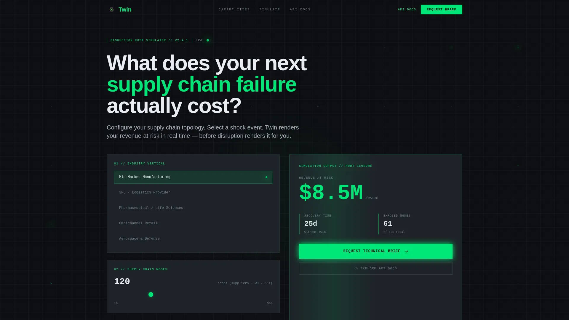 Supply Chain Technology Pricing Website Template