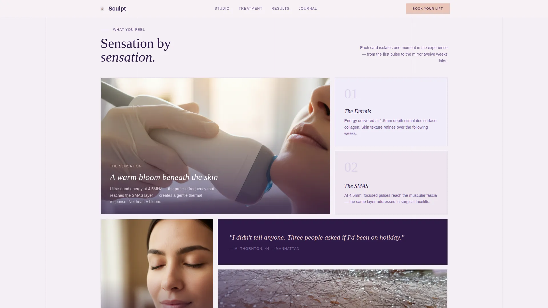 Specialty Beauty Treatments Booking Website Template