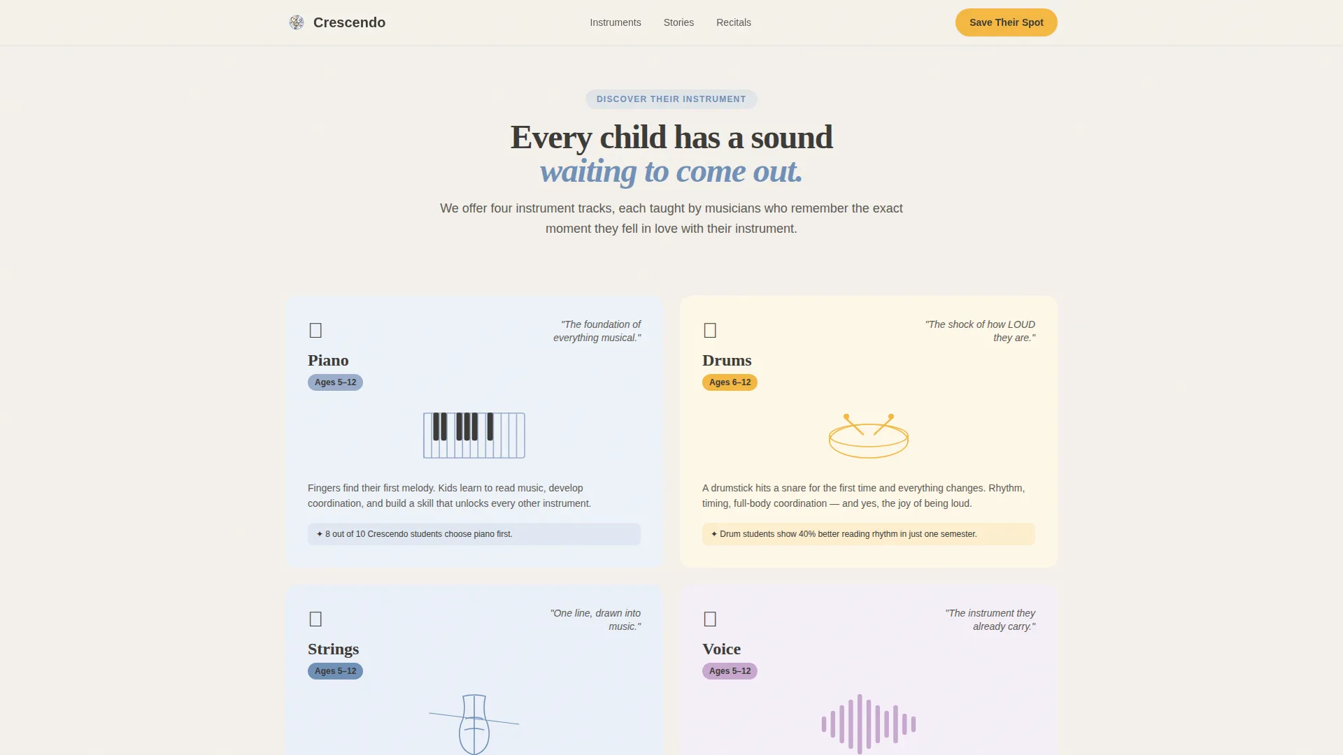 School Age (5-10) Products & Booking Website Template