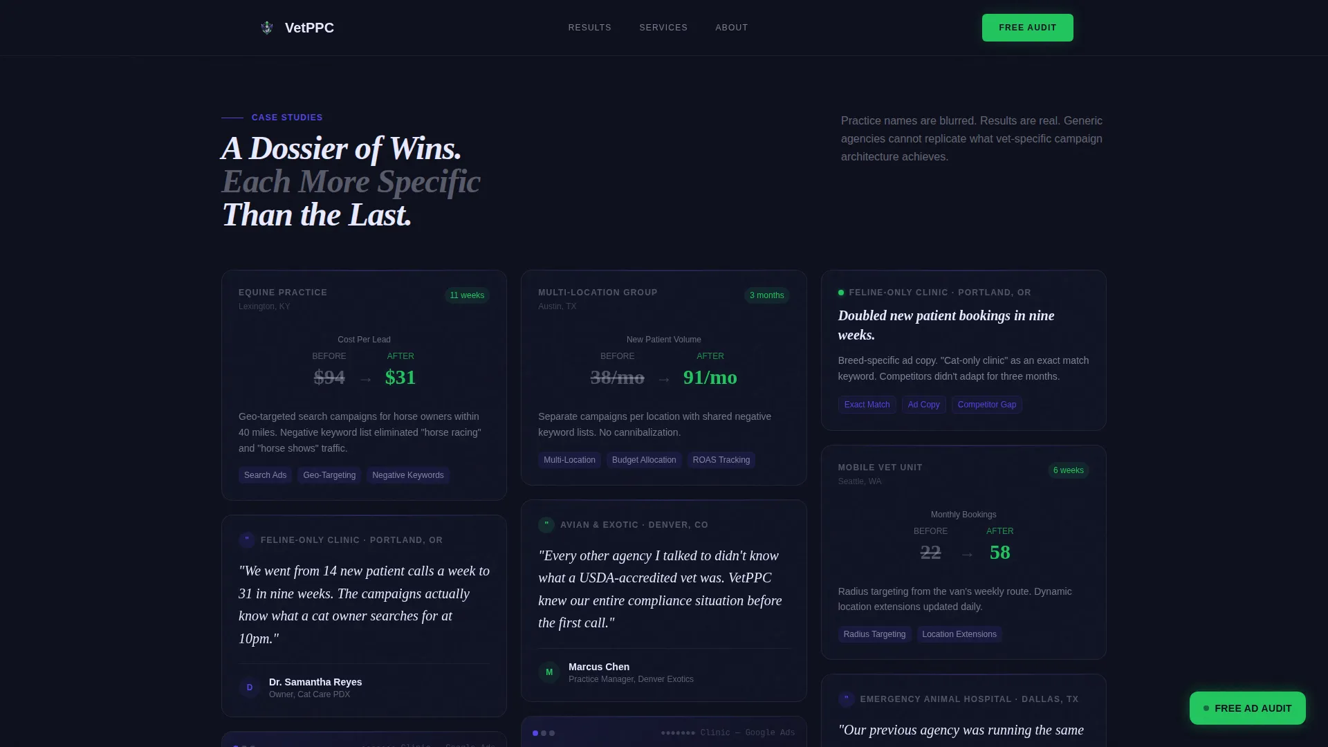 Veterinary Marketing & Agency Professional Website Template
