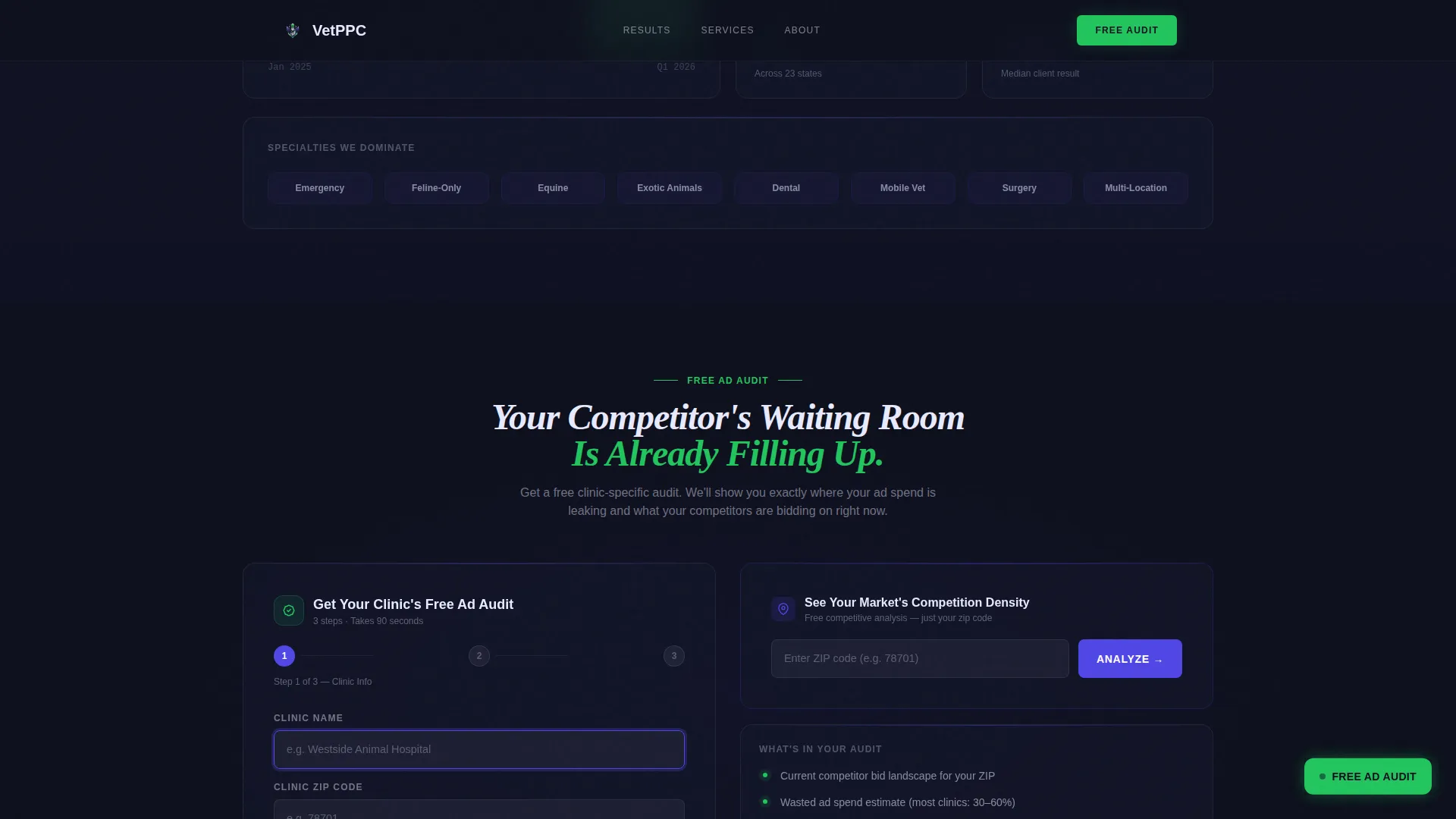 Veterinary Marketing & Agency Professional Website Template