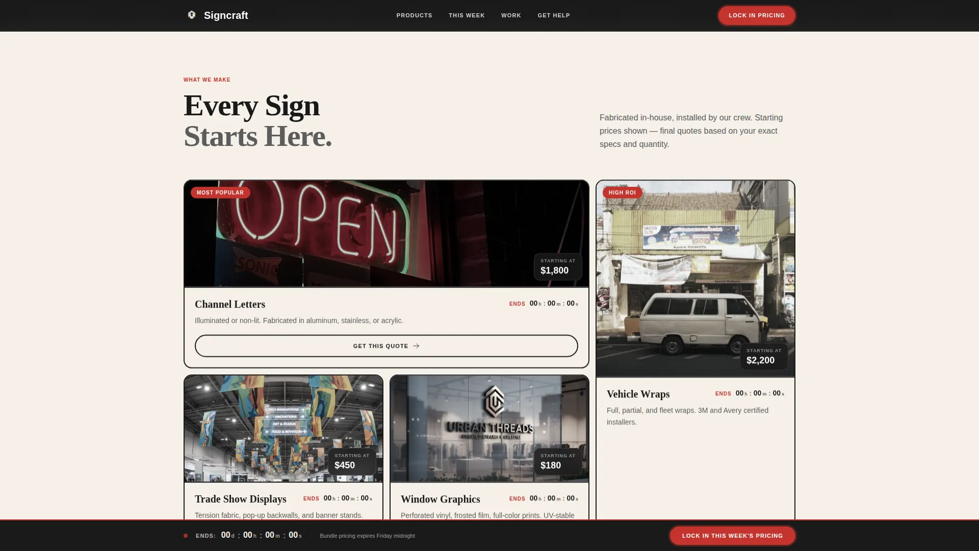 Local Brick & Mortar Business Booking Website Template