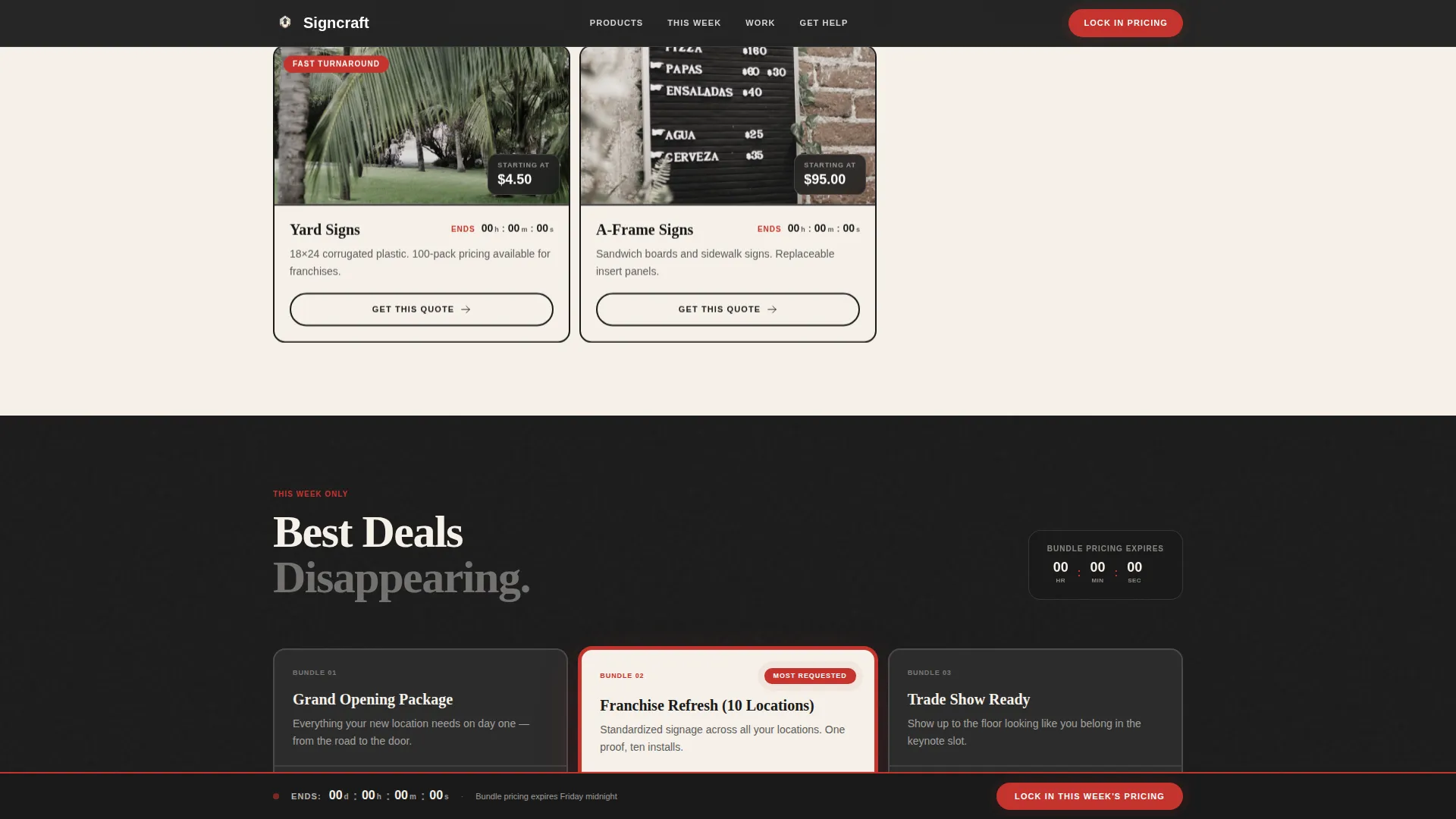 Local Brick & Mortar Business Booking Website Template