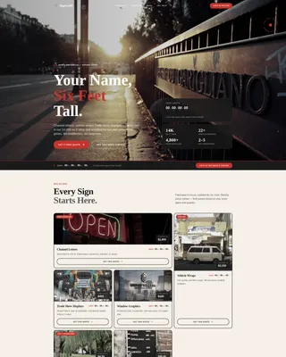 Local Brick & Mortar Business Booking Website Template