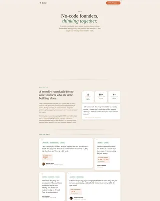 No-Code Builders Community Reviews Website Template