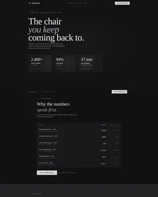 Hair Salon Data-Driven Booking Conversion Website Template