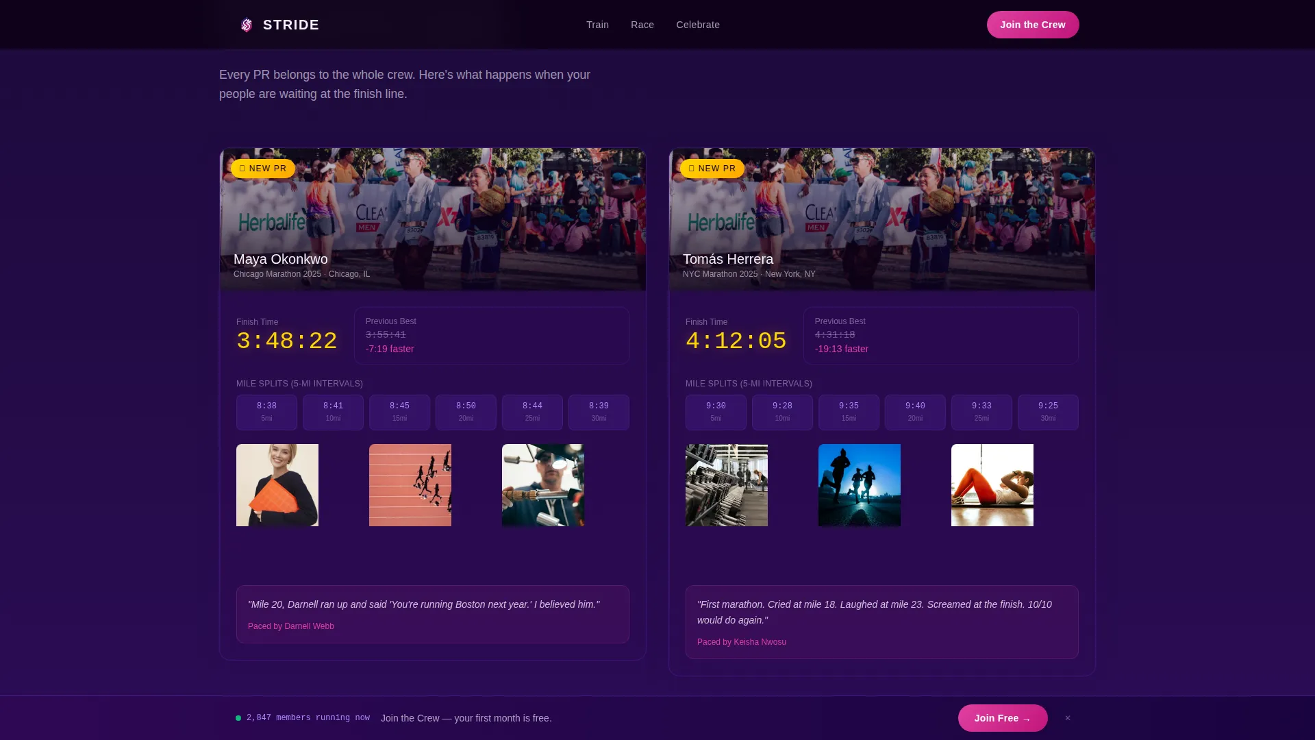 Marathon Running Specialist Reviews Website Template