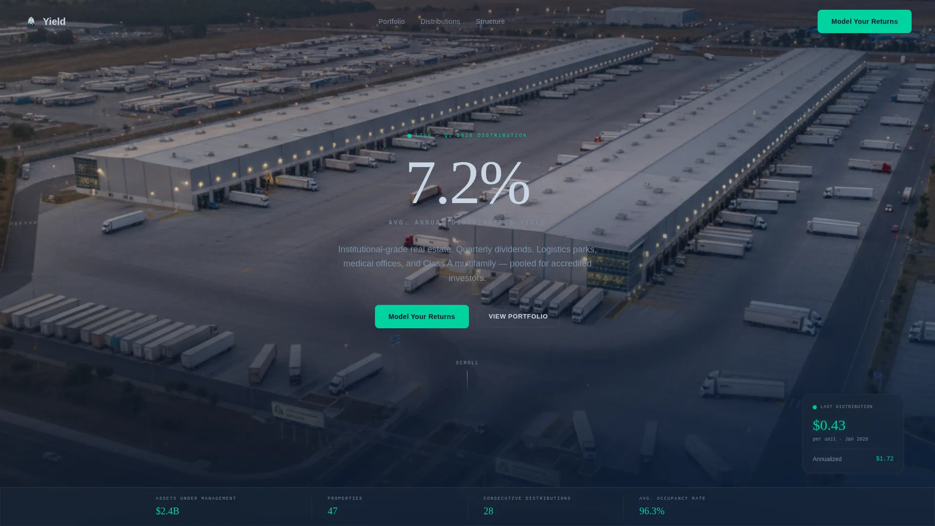 Real Estate Investment & REIT Cost Calculator Website Template