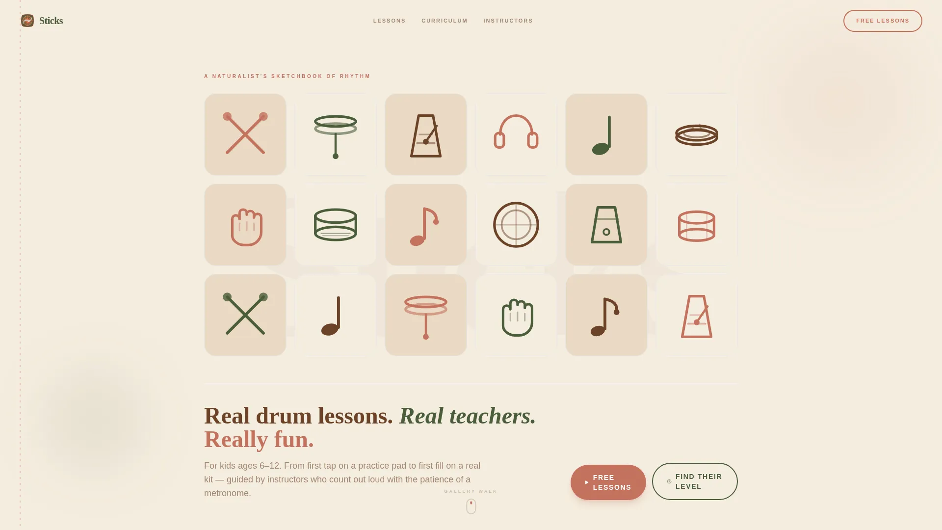 Kids Drums Professional Website Template