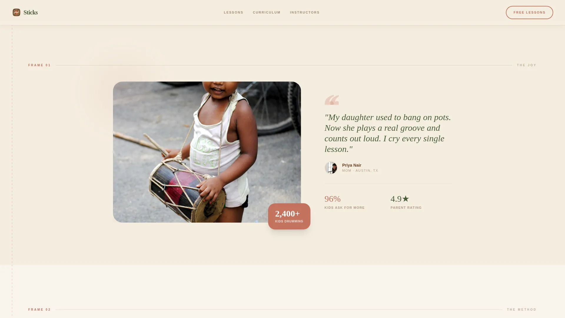 Kids Drums Professional Website Template