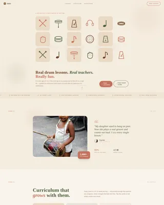 Kids Drums Professional Website Template