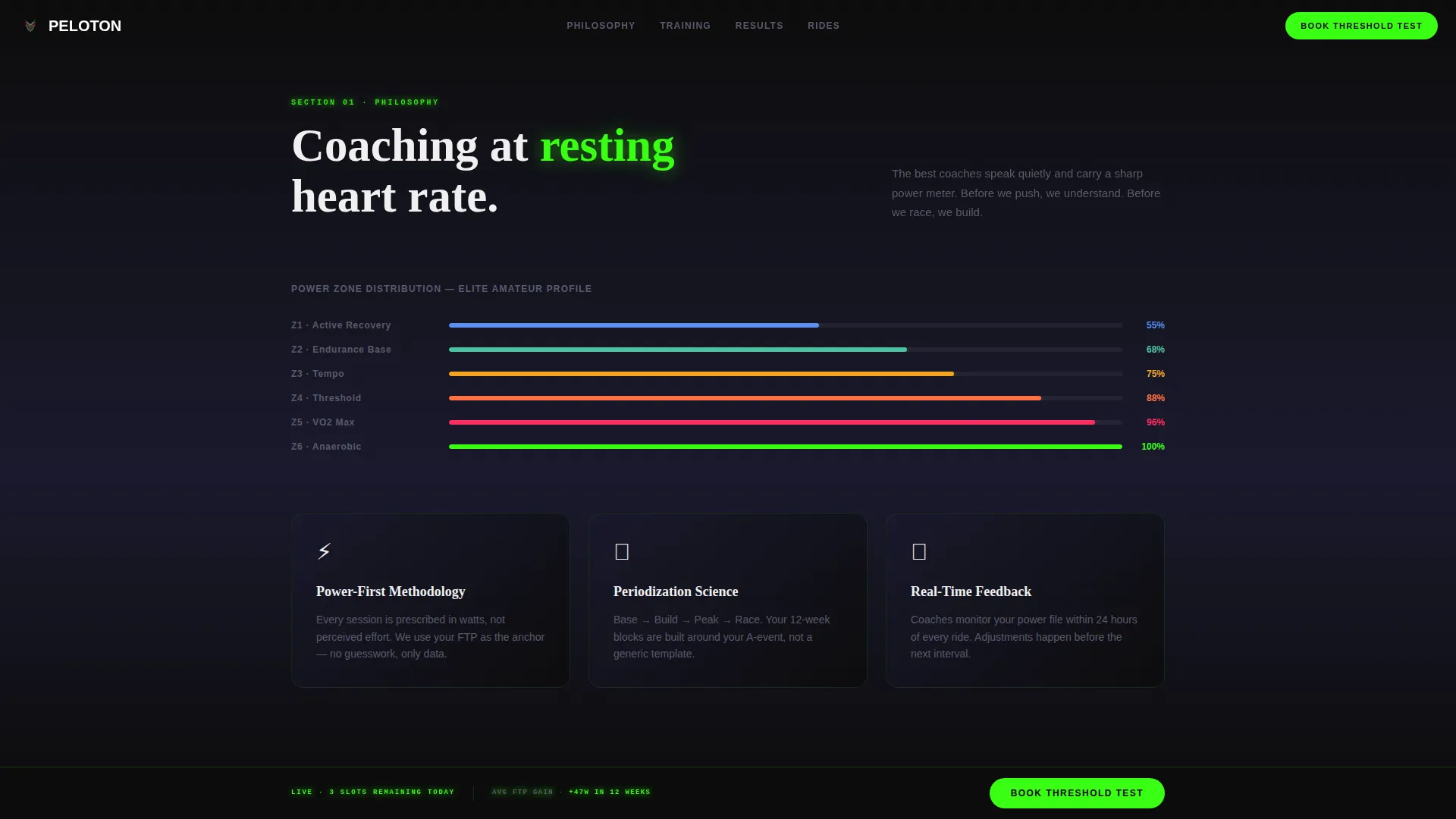 Road Cycling Booking Website Template