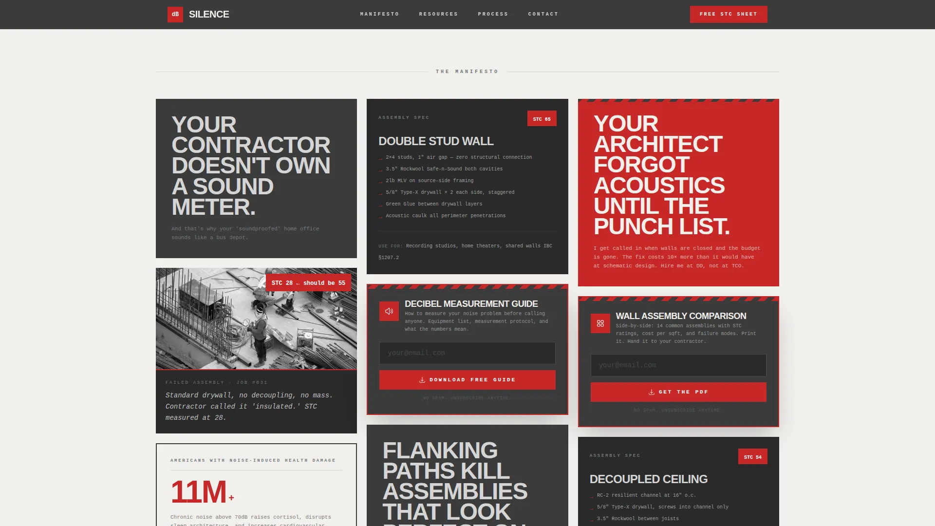 Acoustic & Specialty Design Professional Website Template