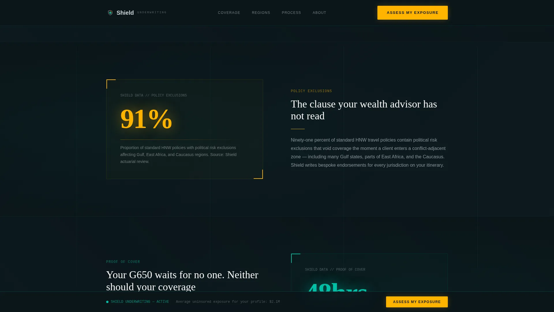 High Net Worth Individual Insurance Booking Website Template
