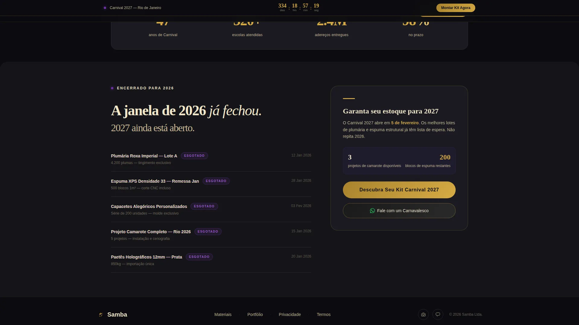 Carnival (Brazil) Business Professional Website Template