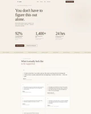Lactation Consultant Booking Website Template