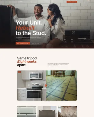 Townhouse & Condo Construction Booking Website Template