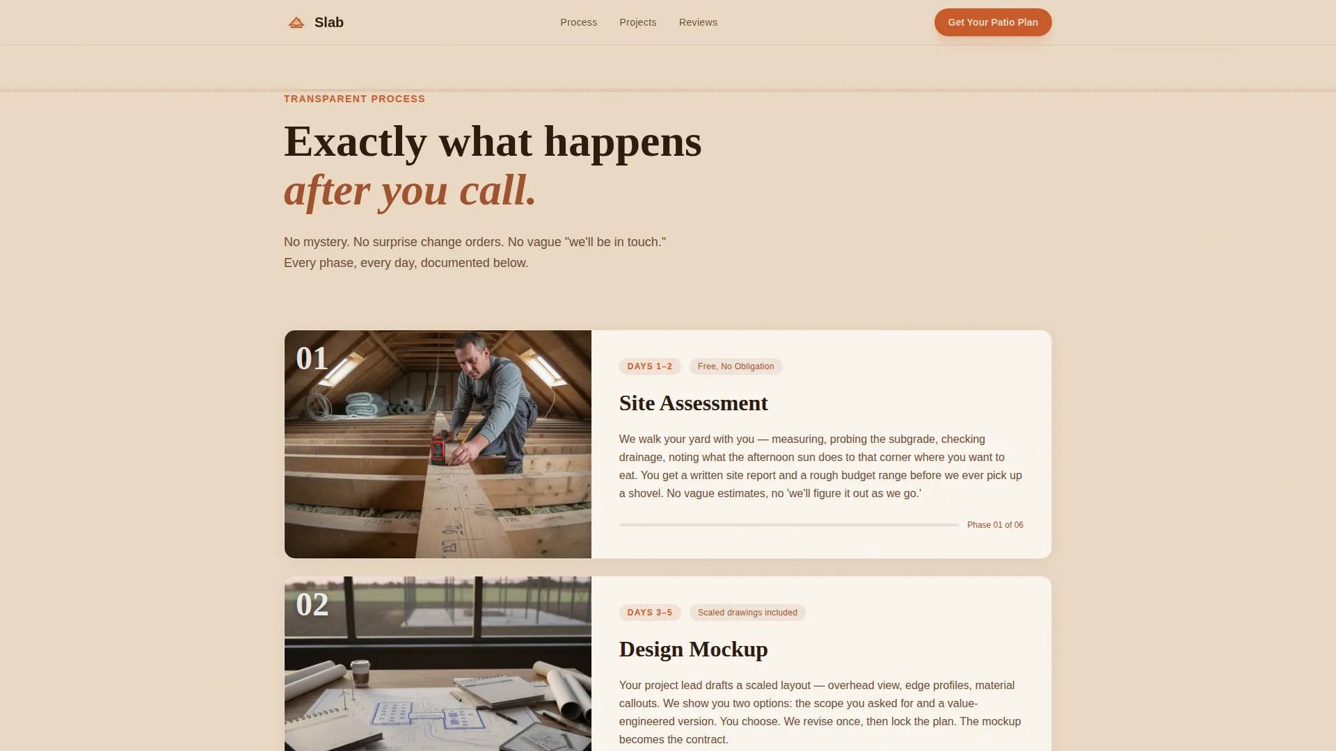 Patio & Deck Renovation Booking Website Template