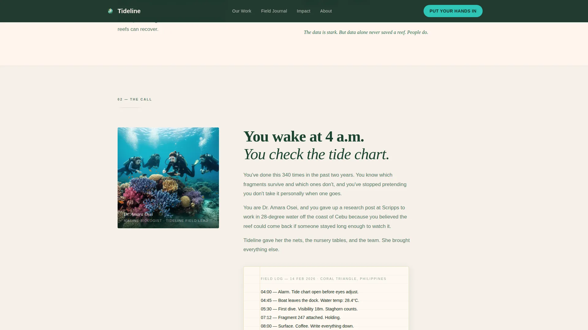 Ocean Conservation Nonprofit Cost Calculator Website Template