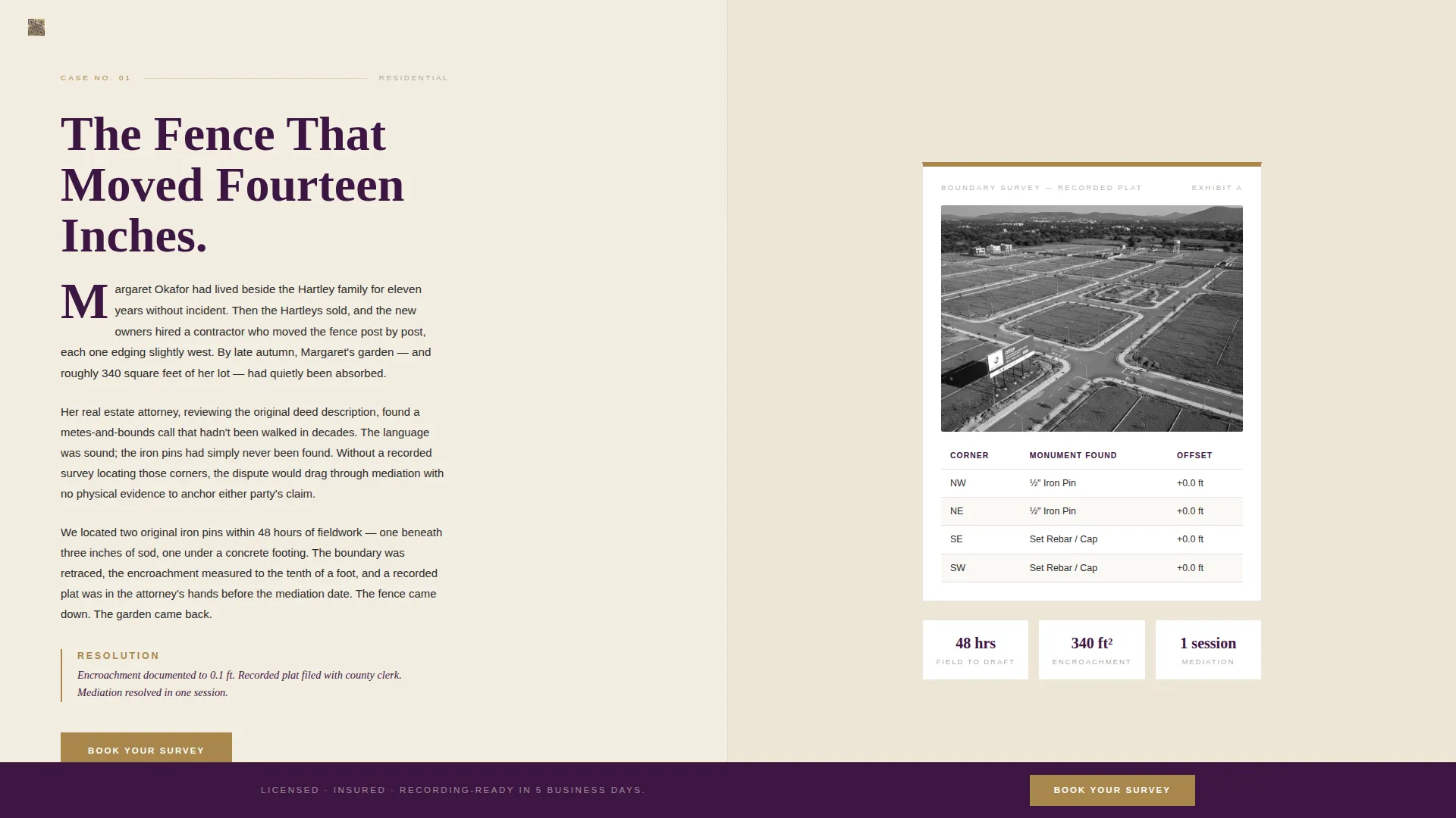 Surveyor Booking Website Template
