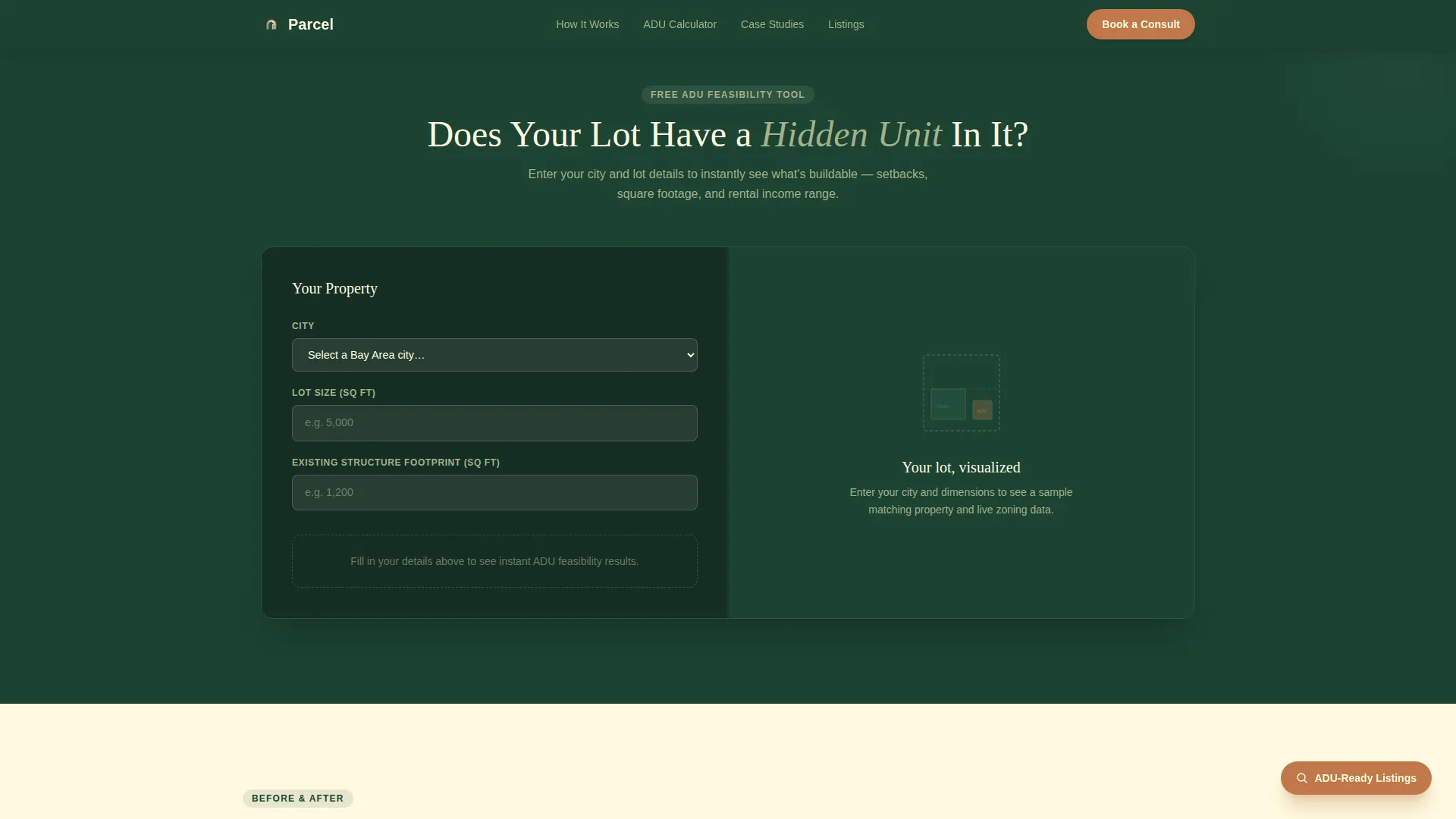 ADU (Accessory Dwelling Unit) Real Estate Booking Website Template