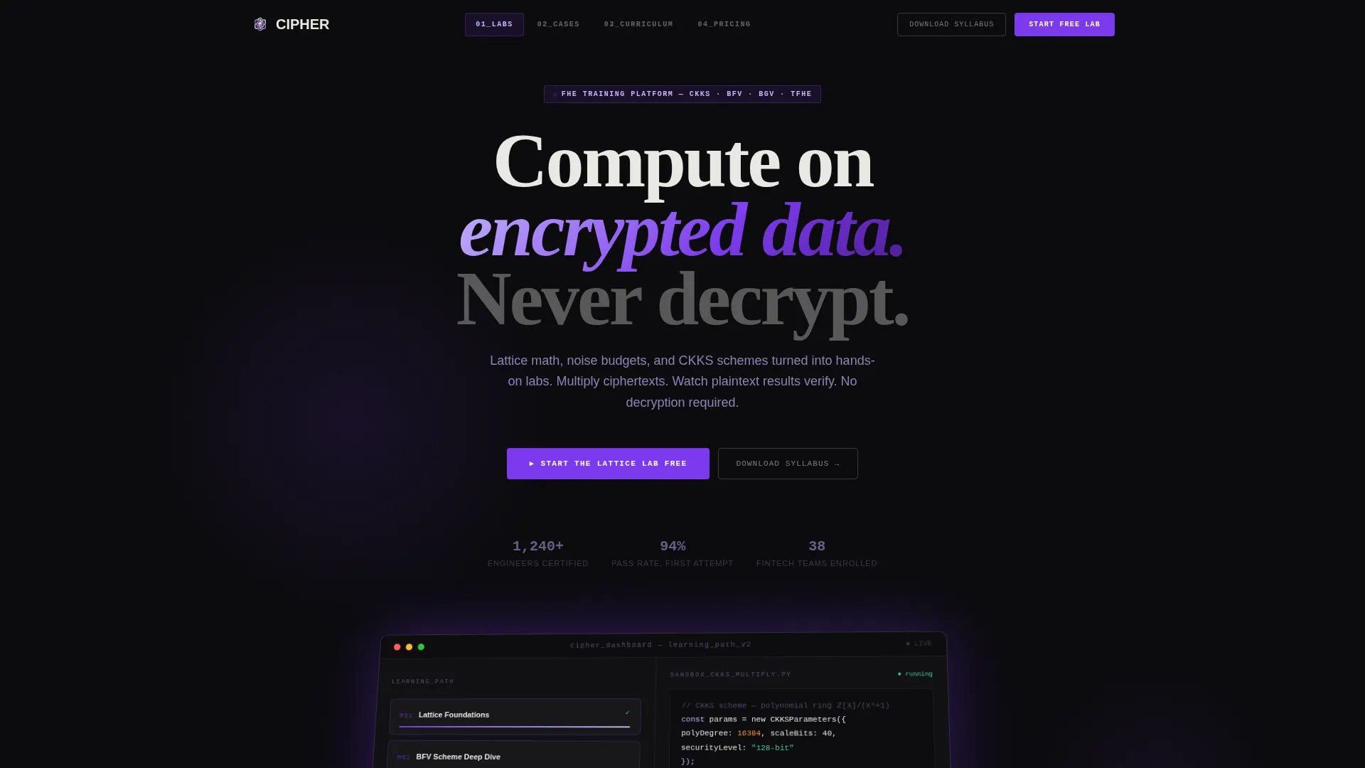Homomorphic Encryption Technology Reviews Website Template