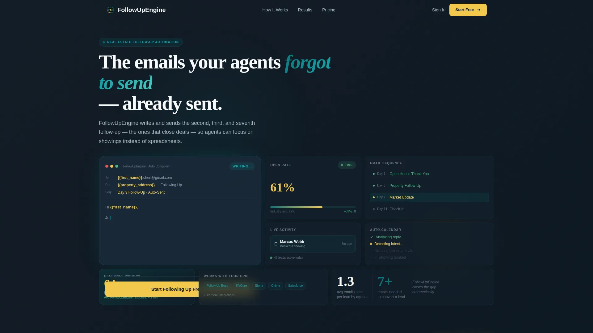 Real Estate Email Marketing Professional Website Template