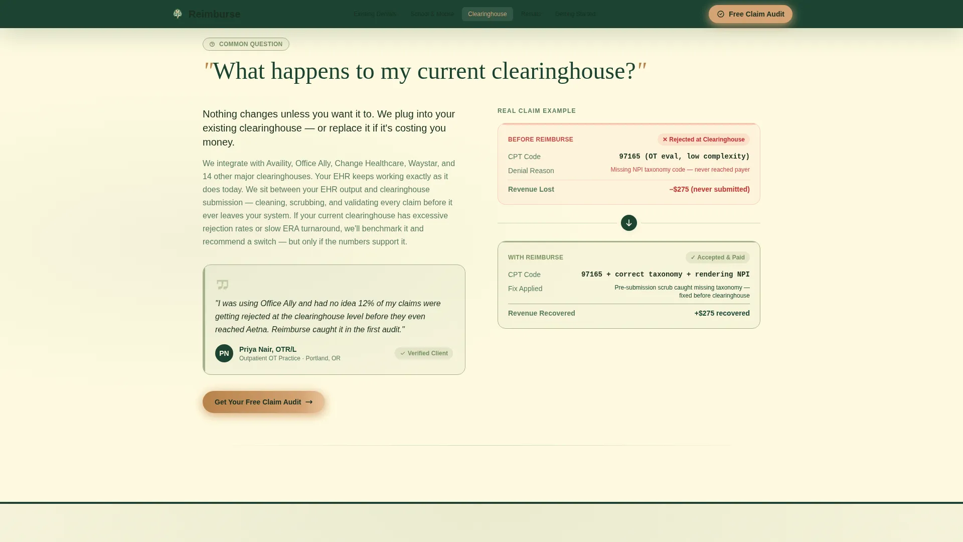 Occupational Therapist FAQ Website Template
