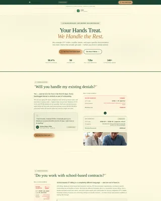 Occupational Therapist FAQ Website Template