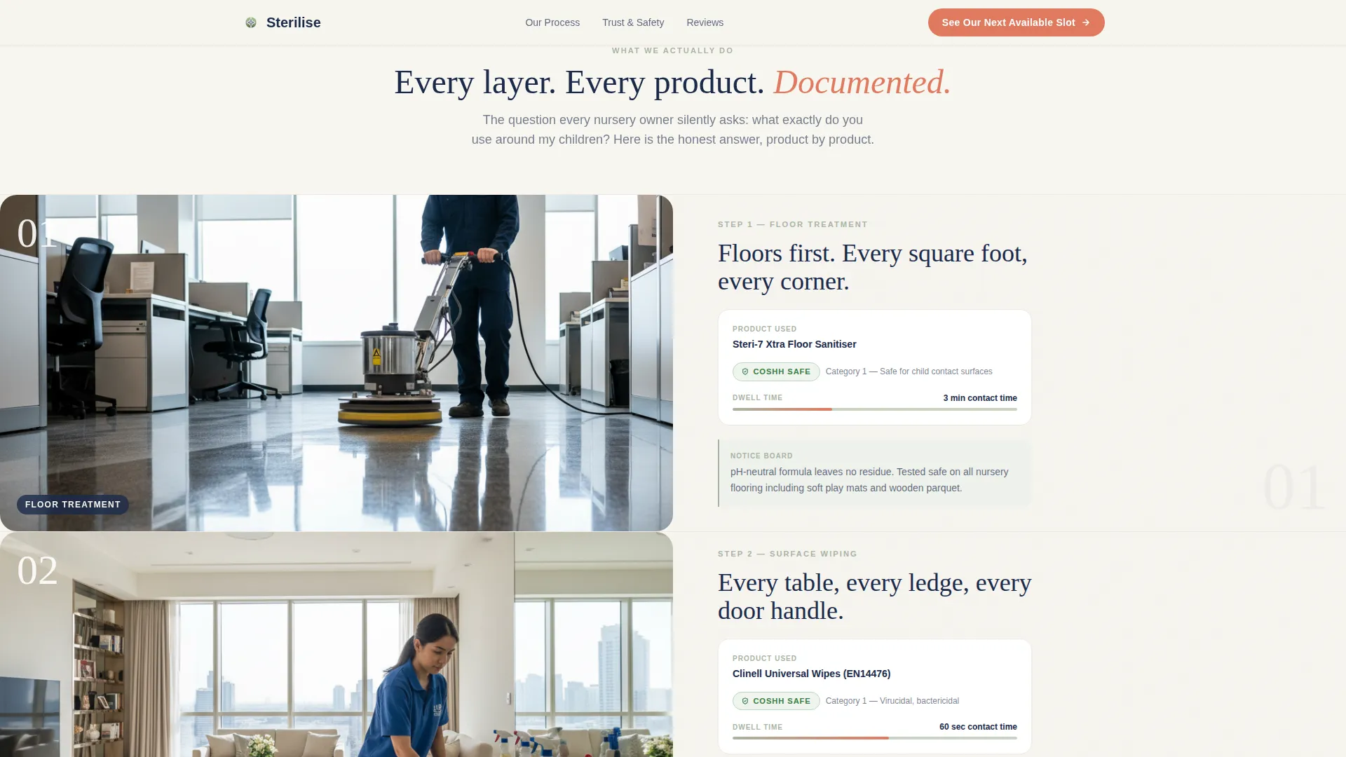 Nursery Renovation Booking Website Template