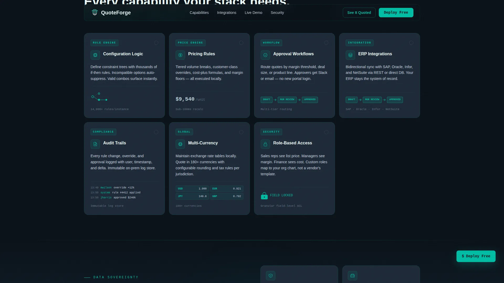Self-Hosted Enterprise Software Pricing Website Template