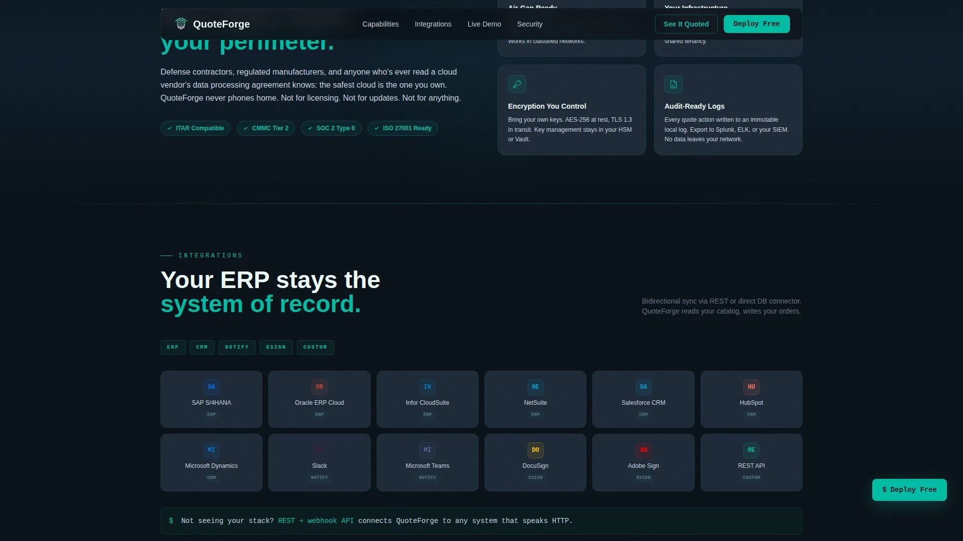 Self-Hosted Enterprise Software Pricing Website Template