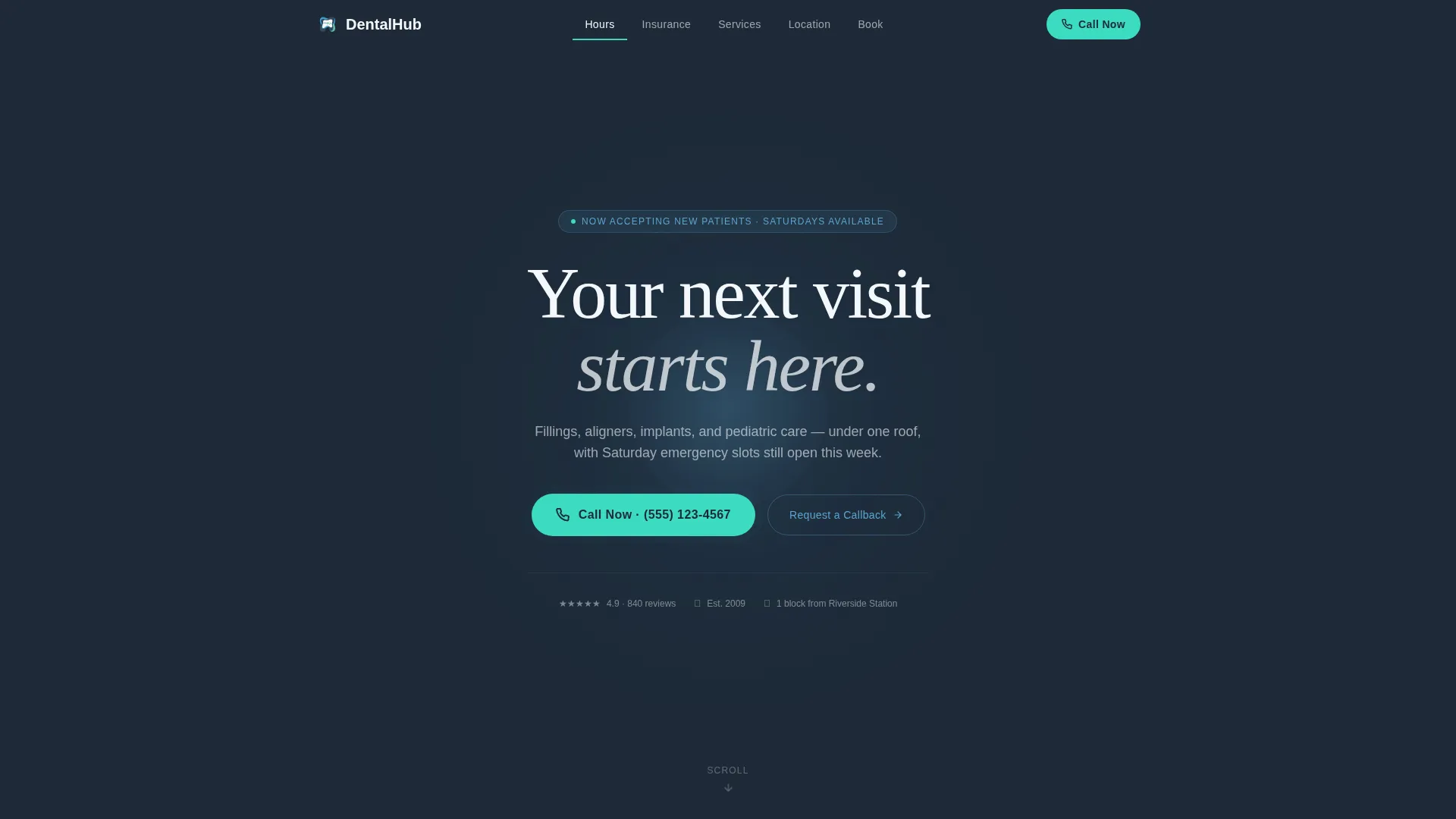 Family Dental Practice Multi-Service Website Template