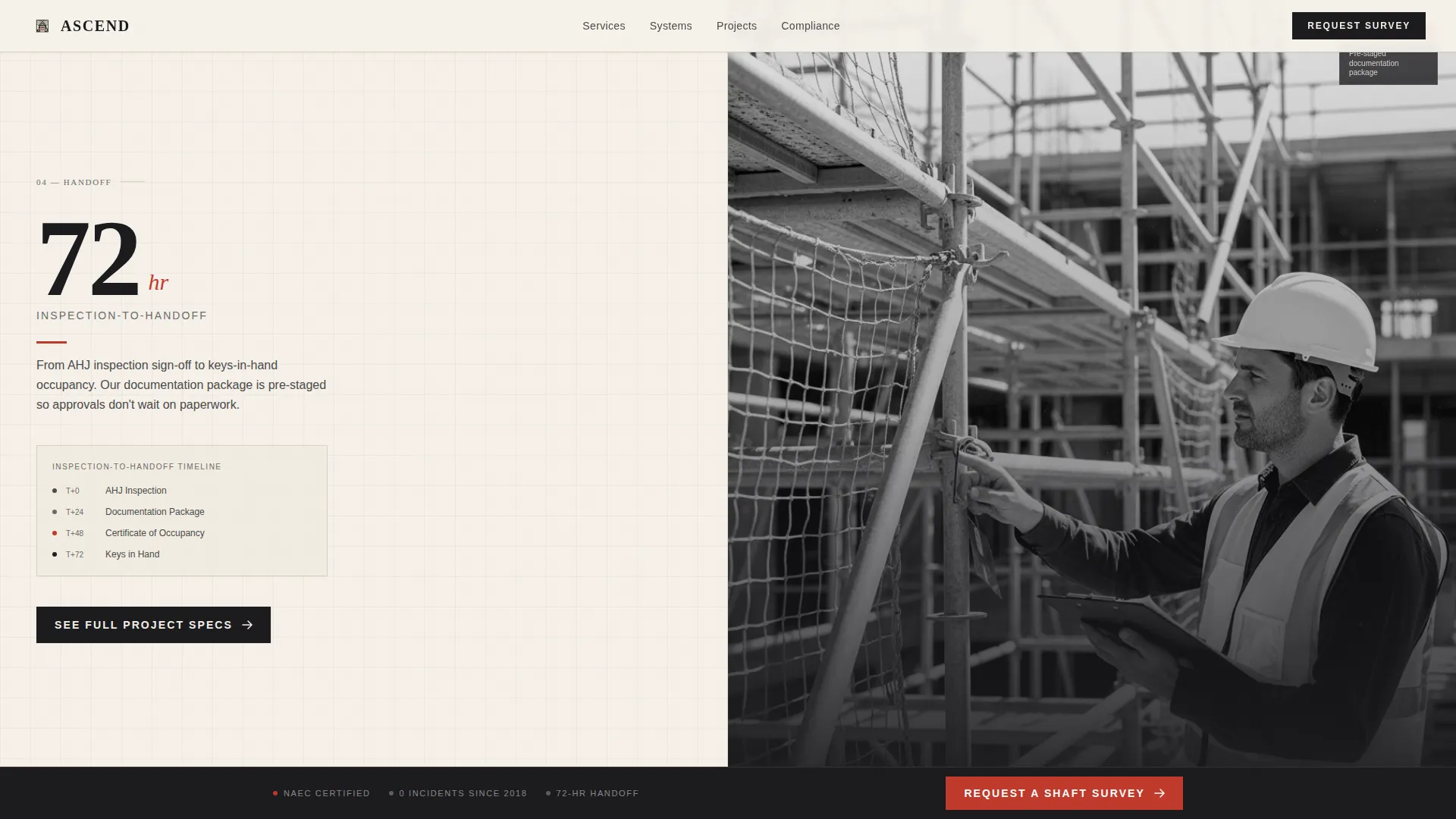 Elevator Installer Business Portfolio Website Template