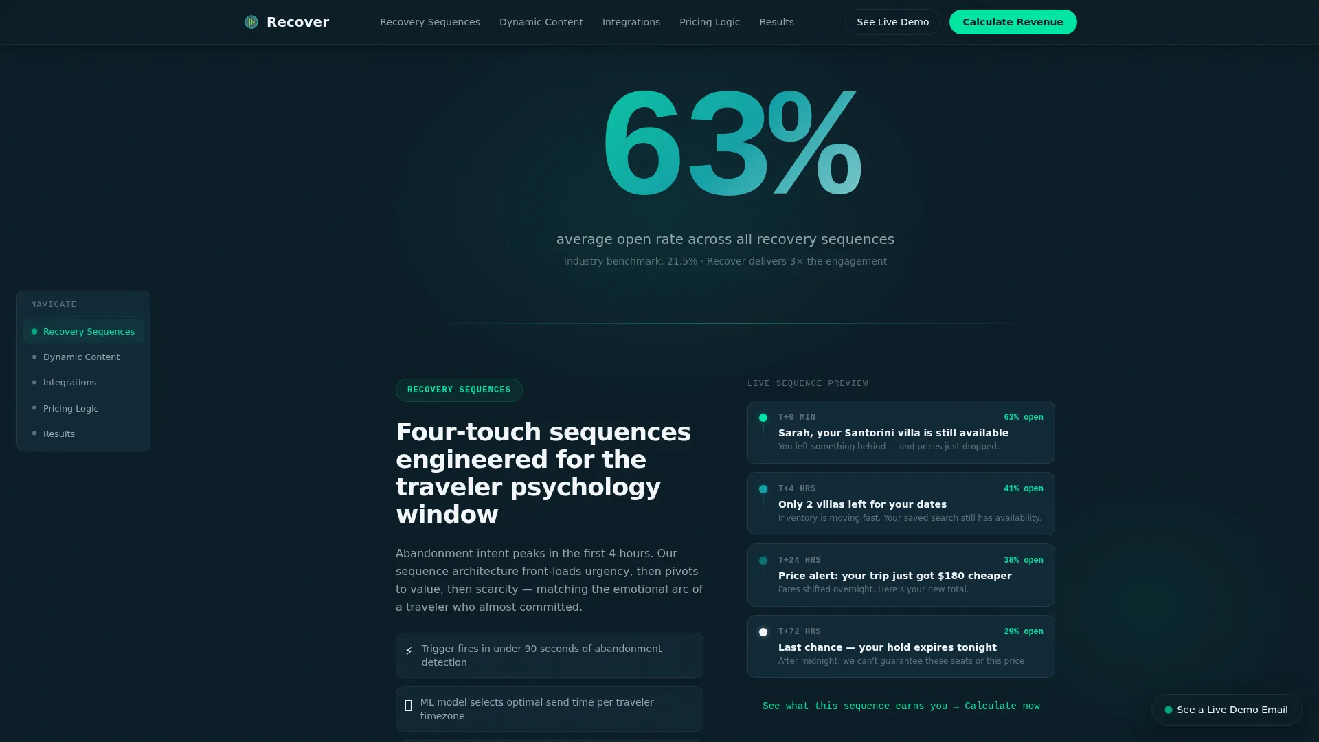 Travel Email Marketing Booking Website Template