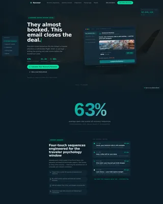 Travel Email Marketing Booking Website Template