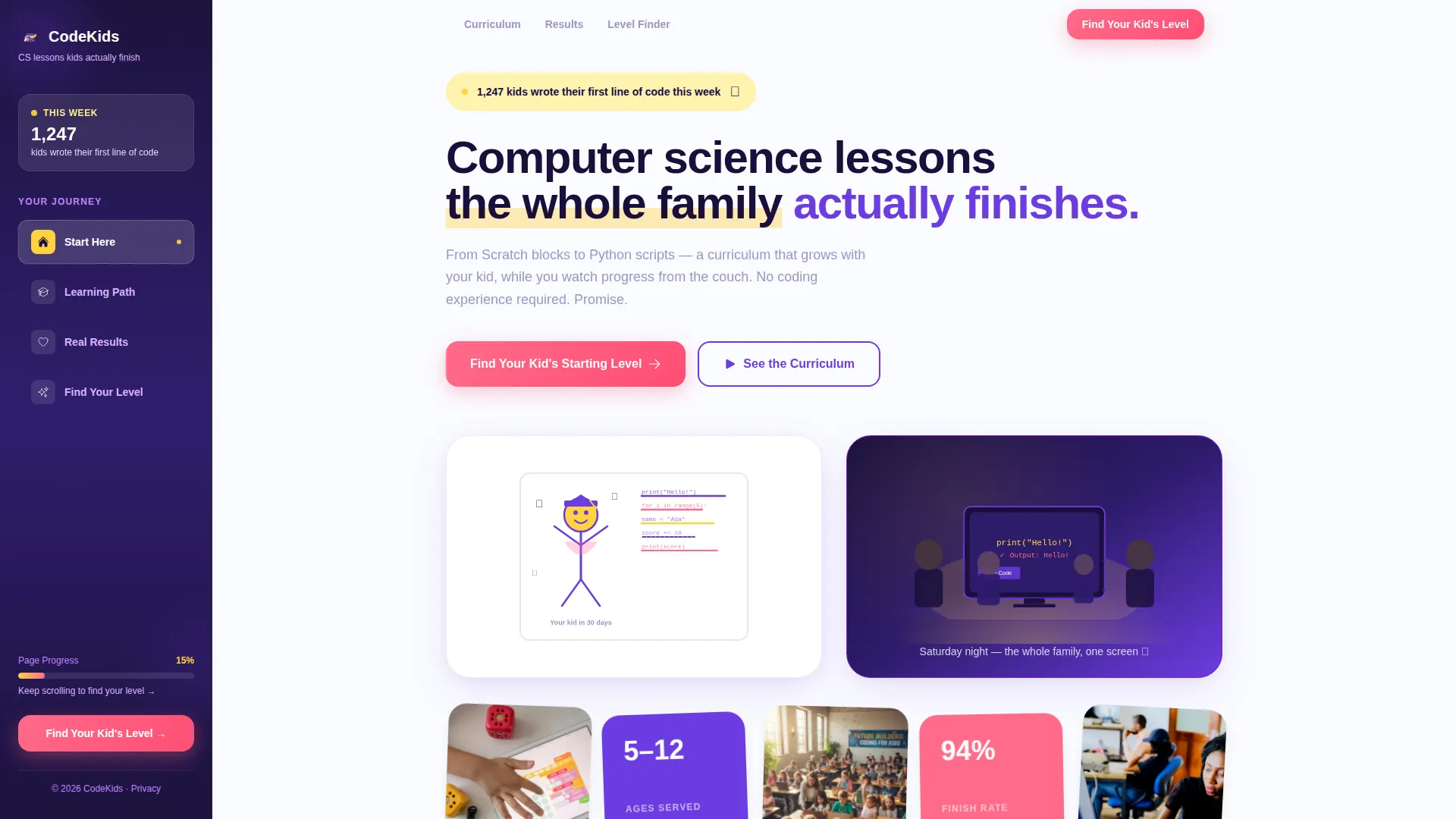 Computer Science Education Professional Website Template