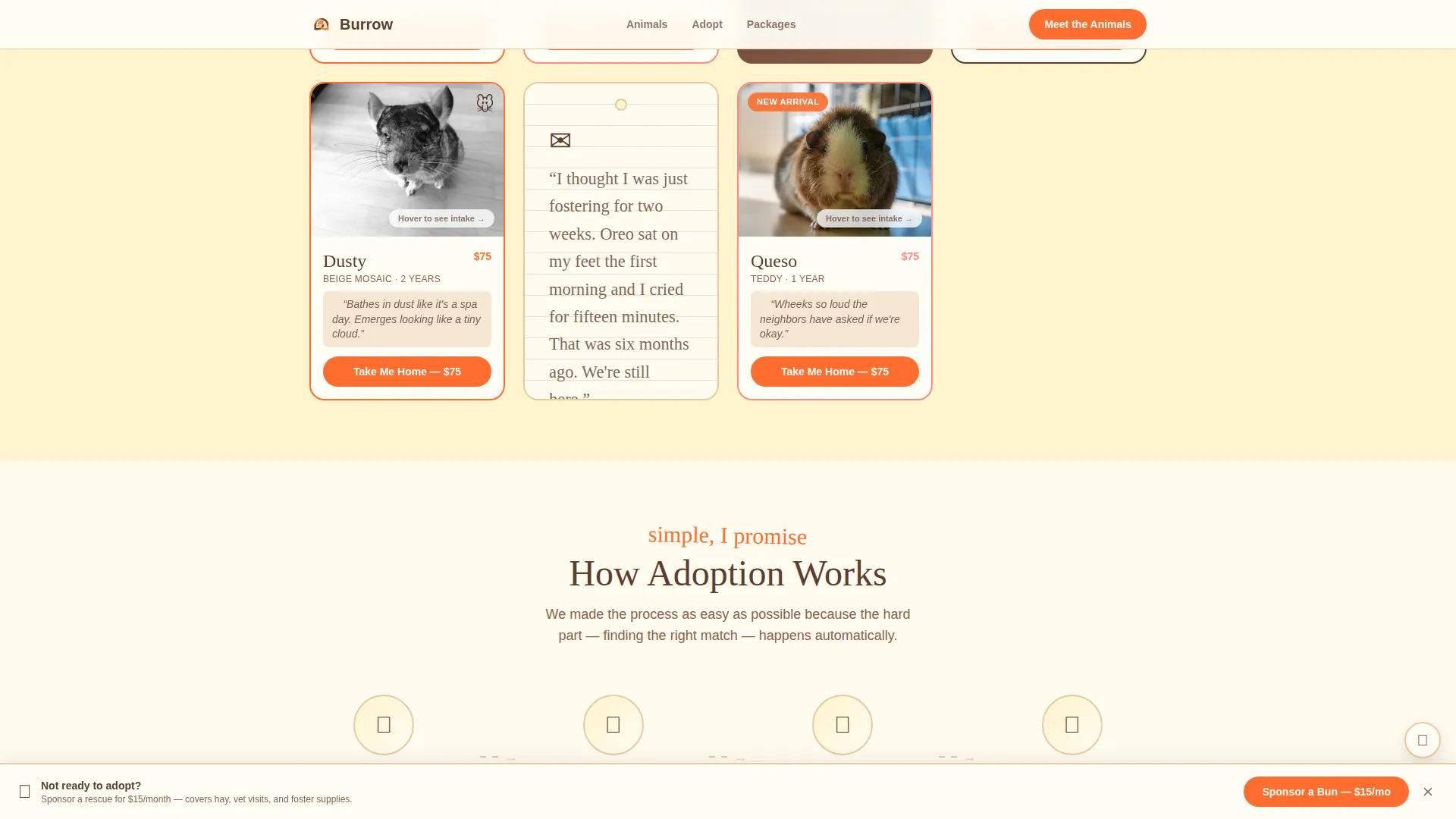 Rabbit & Small Animal Pricing Website Template