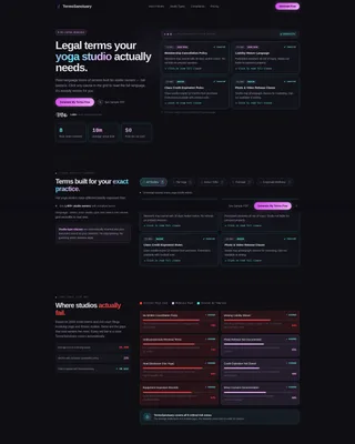 Yoga Studio Specialist Privacy Policy Website Template