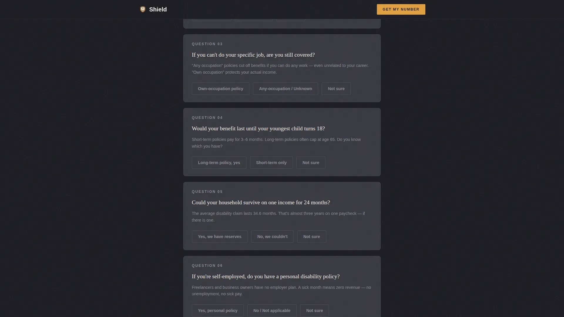 Family Income Protection Landing Page Template