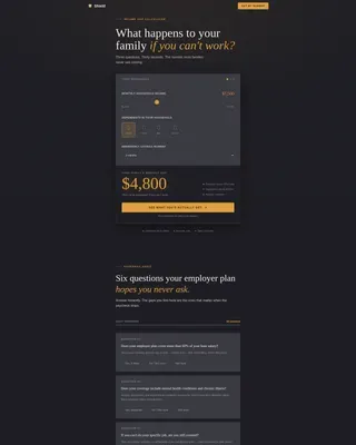 Family Income Protection Landing Page Template