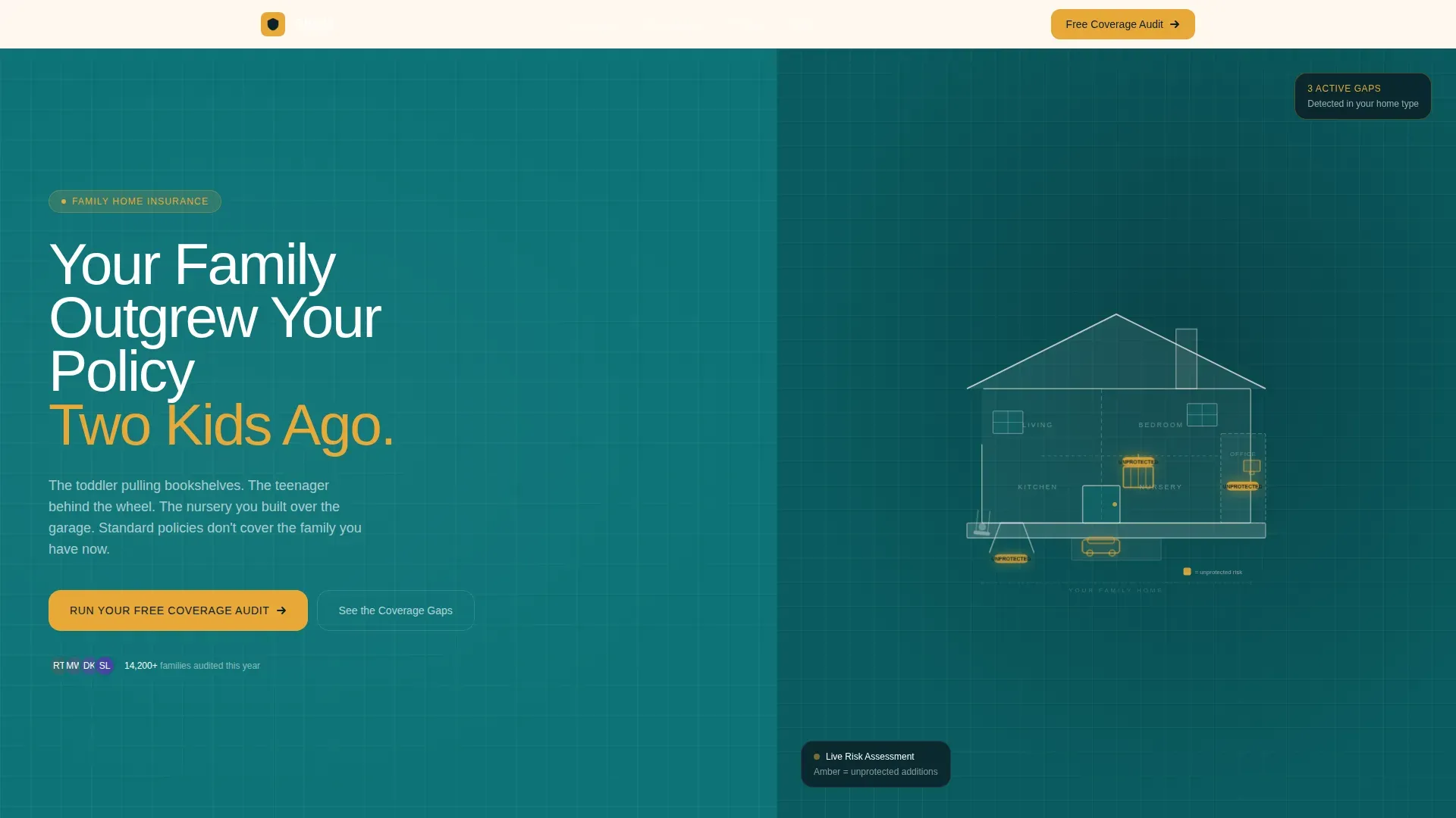 Growing Family Home Insurance Landing Page Template