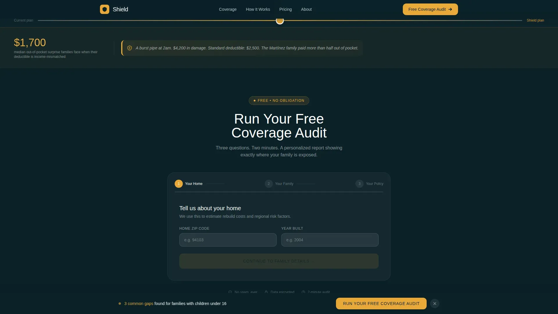 Growing Family Home Insurance Landing Page Template
