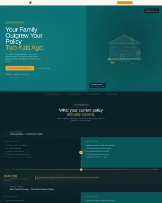 Growing Family Home Insurance Landing Page Template