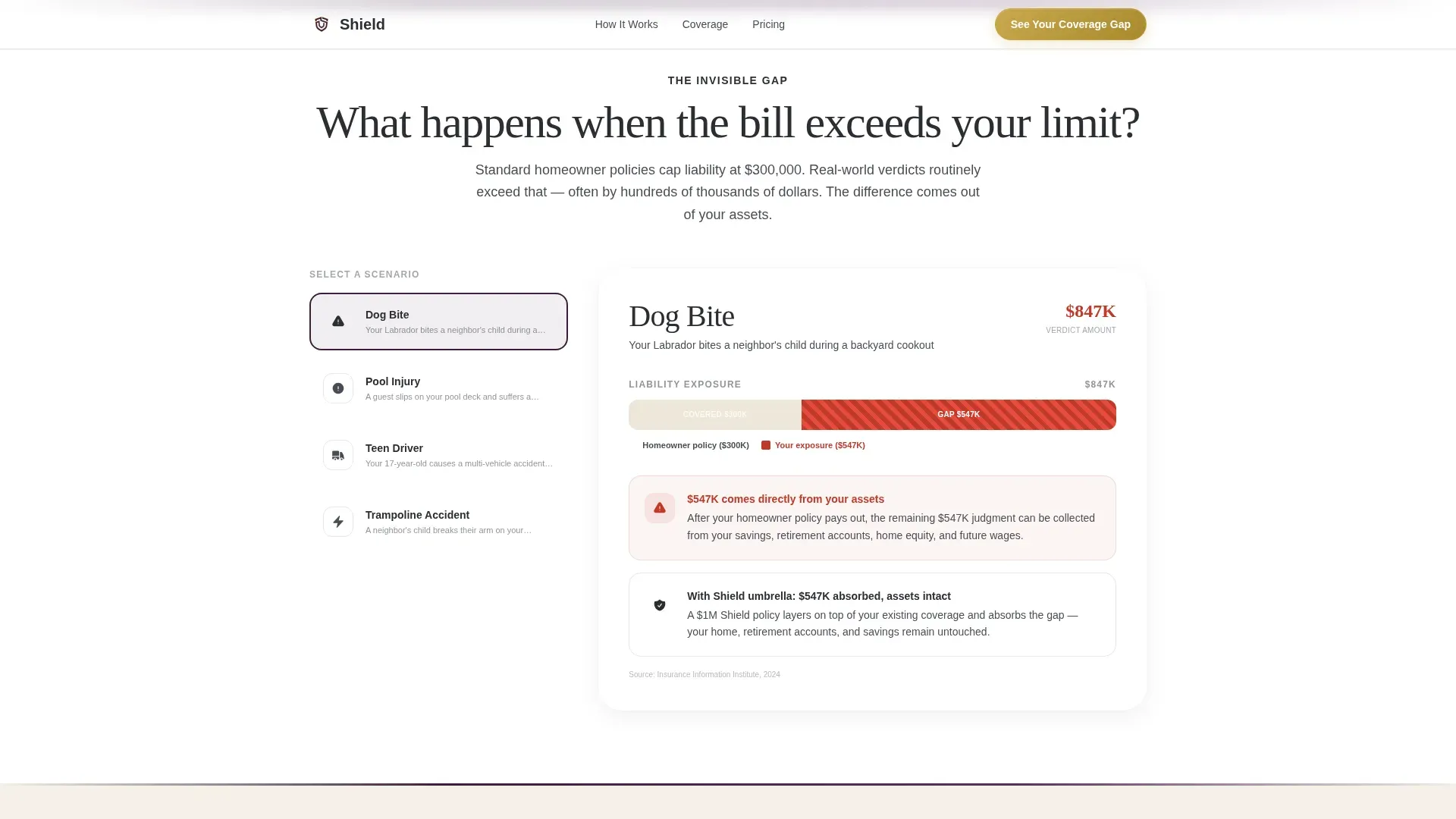 Trusted Coverage Gap Landing Page Template