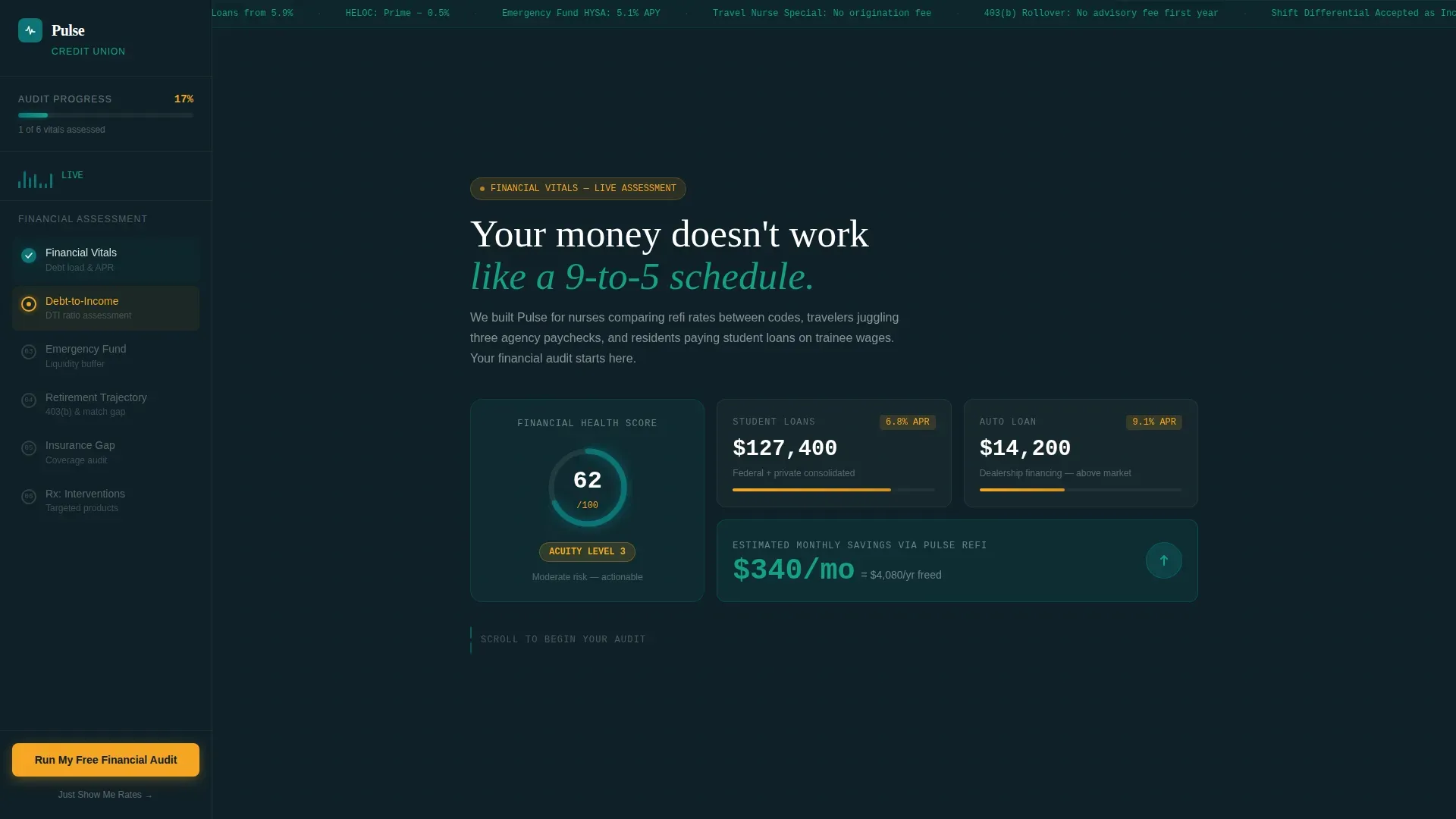 Healthcare Financial Audit Landing Page Template
