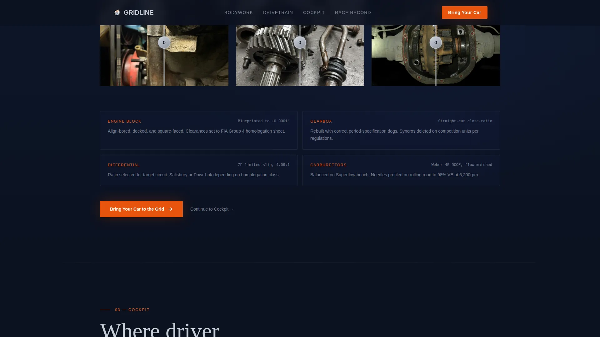 Motorsport & Racing Booking Website Template
