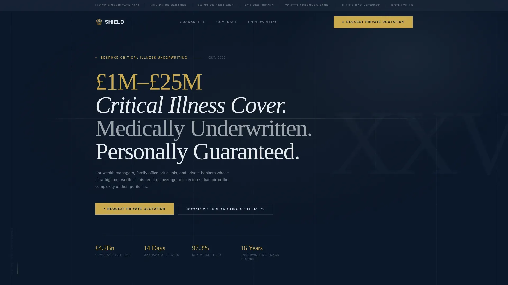 High Net Worth Individual Insurance Specialist Professional Website Template