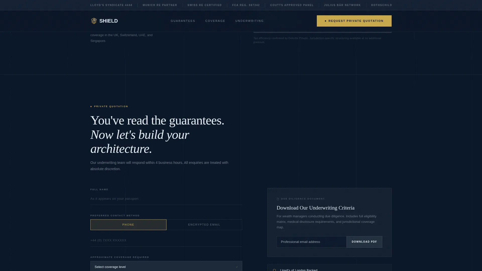 High Net Worth Individual Insurance Specialist Professional Website Template