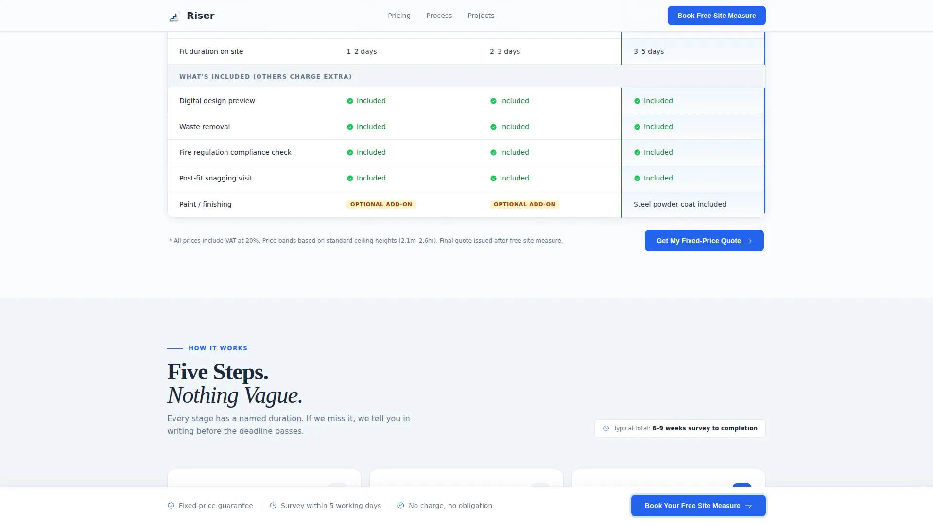 Stair Builder Business Booking Website Template
